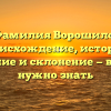 Фамилия Ворошило: происхождение, история, значение и склонение — всё, что нужно знать