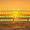 Фамилия Гольмгрейн: история происхождения и значения, правильное склонение в современном русском языке