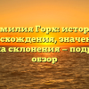 Фамилия Горх: история происхождения, значения и правила склонения — подробный обзор