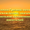 Фамилия Гризик: история происхождения, значения и правильное склонение для носителей