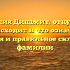 Фамилия Динамит: откуда она происходит и что означает? История и правильное склонение фамилии