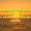 Фамилия Калтат: история, происхождение и значение, а также склонение на русском языке