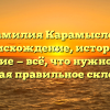 Фамилия Карамыслов: происхождение, история и значение — всё, что нужно знать, включая правильное склонение