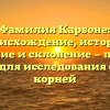Фамилия Карбоне: происхождение, история, значение и склонение — полный гайд для исследования своих корней
