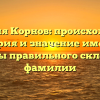 Фамилия Корнов: происхождение, история и значение имени + секреты правильного склонения фамилии