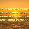 Фамилия Мизов: исследуем происхождение, историю и значения, а также правила склонения фамилии