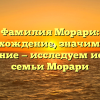 Фамилия Морари: происхождение, значимость и склонение — исследуем историю семьи Морари