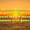 Фамилия Мухлисов: происхождение, история и все, что вам нужно знать о значении и склонении этой фамилии