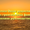 Фамилия Онца: родословная, смысл и грамматика фамилии — полное руководство.