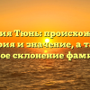Фамилия Тюнь: происхождение, история и значение, а также полное склонение фамилии