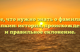 Все, что нужно знать о фамилии Охапкин: история, происхождение и правильное склонение.