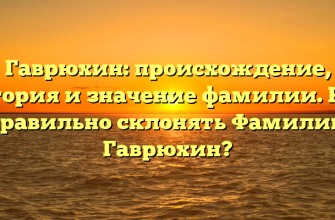 Гаврюхин: происхождение, история и значение фамилии. Как правильно склонять Фамилию Гаврюхин?