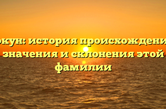 Гокун: история происхождения, значения и склонения этой фамилии