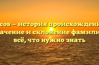Гусов — история происхождения, значение и склонение фамилии: всё, что нужно знать