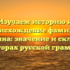 Изучаем историю и происхождение фамилии Балыкина: значение и склонение на просторах русской грамматики