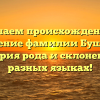 Изучаем происхождение и значение фамилии Бушман: история рода и склонение в разных языках!