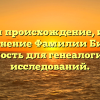 Изучаем происхождение, историю и склонение Фамилии Бибаева: значимость для генеалогических исследований.