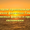 Исследуем происхождение и значение фамилии Гомела: интересные факты и правила склонения