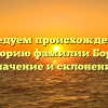 Исследуем происхождение и историю фамилии Борах: значение и склонение
