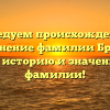 Исследуем происхождение и склонение фамилии Браша: узнайте историю и значение своей фамилии!