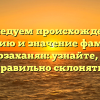 Исследуем происхождение, историю и значение фамилии Мирзаханян: узнайте, как правильно склонять!