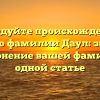 Исследуйте происхождение и историю фамилии Даул: значение и склонение вашей фамилии в одной статье