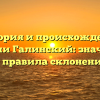 История и происхождение фамилии Галинский: значимость и правила склонения