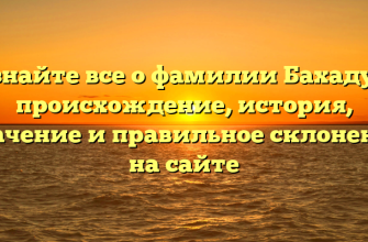 Узнайте все о фамилии Бахадур: происхождение, история, значение и правильное склонение на сайте