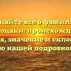 Узнайте все о фамилии Мавродаки: происхождение, история, значение и склонение с помощью нашей подробной статьи