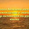 Фамилия Алмаева: история, происхождение и значения, разбор склонения на русском языке