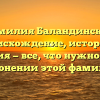 Фамилия Баландинская: происхождение, история и значения — все, что нужно знать о склонении этой фамилии