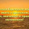 Фамилия Баребухов: всё, что нужно знать о происхождении, истории, значении и правильном склонении!