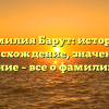 Фамилия Барут: история, происхождение, значение и склонение – все о фамилии Барут