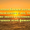 Фамилия Бахаев: история, происхождение и все, что вам нужно знать о склонении и значении этой фамилии
