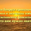 Фамилия Бехруз: происхождение, история и значение имени, а также склонение фамилии — все, что вам нужно знать