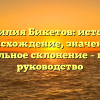 Фамилия Бикетов: история, происхождение, значение и правильное склонение – полное руководство