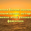Фамилия Билев: исследуем происхождение, историю и склонение этой уникальной фамилии
