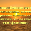 Фамилия Бойнов: история происхождения, значения и правила склонения — комплексный гид по генеалогии этой фамилии.