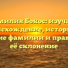 Фамилия Бокос: изучаем происхождение, историю и значение фамилии и правильное её склонение