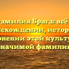 Фамилия Брага: всё о происхождении, истории и склонении этой культурно значимой фамилии