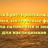 Фамилия Брат: происхождение и история, интересные факты, правила склонения и значение для наследников