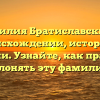 Фамилия Братиславский: о происхождении, истории и значении. Узнайте, как правильно склонять эту фамилию.