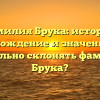 Фамилия Брука: история, происхождение и значение. Как правильно склонять фамилию Брука?