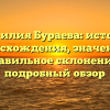 Фамилия Бураева: история происхождения, значения и правильное склонение – подробный обзор