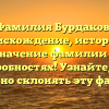 Фамилия Бурдаков: происхождение, история и значение фамилии в подробностях! Узнайте, как правильно склонять эту фамилию!