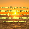 Фамилия Врук: исследуем происхождение, историю и значение фамилии, а также правильное склонение при использовании