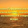 Фамилия Гафурова: история происхождения, значения и способы склонения в современном мире