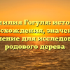 Фамилия Гогуля: история происхождения, значение и склонение для исследования родового дерева