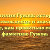 Фамилия Гужва: история, происхождение и значение. Узнайте, как правильно склонять фамилию Гужва.