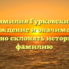 Фамилия Гурковский: происхождение и значимость, как правильно склонять историческую фамилию